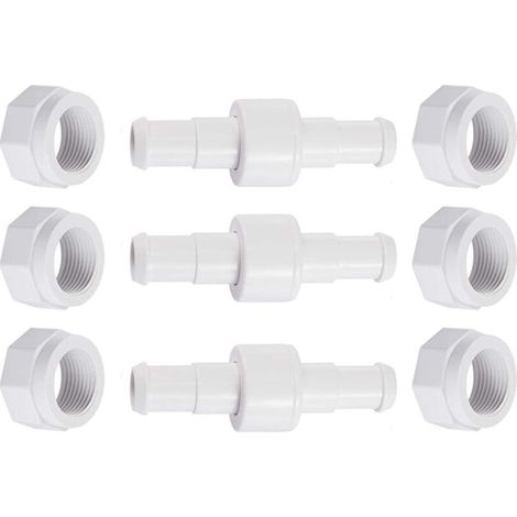 [NON UTILIZZATO] Set di tre tubi flessibili girevoli D20 con dadi D15 compatibili con Zodiac Polaris 280, 380, 180 - Ricambi pulitori per piscine