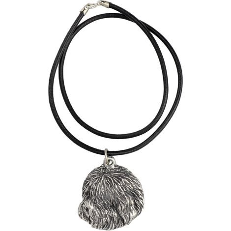 Bobtail (cane da pastore inglese antico) - collana con ciondolo placcato in argento per gli amanti dei cani, gioiello unico di Art-Dog (1/4)