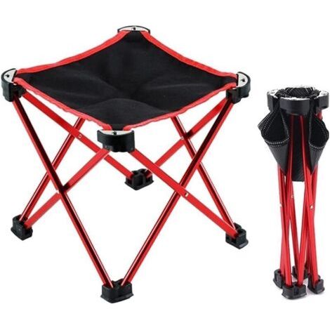 Chaise longue tabouret de camping, petite chaise pliante, légère, portable, mini siège d'extérieur pour la pêche, la randonnée, le jardinage et la plage (couleur : Style1, taille : 22 x 22 cm) (1/4)