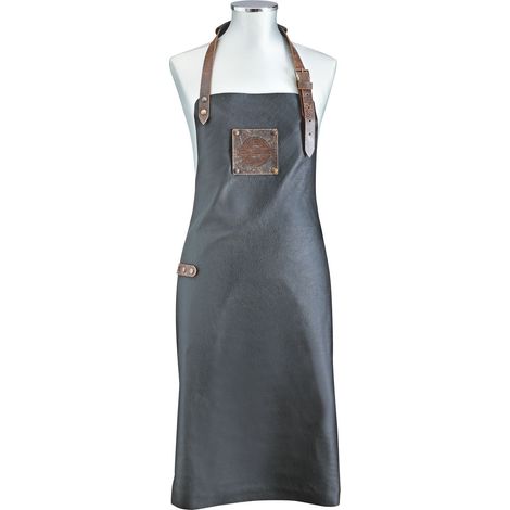 F.DICK Lederschürze XL (Kochschürze Schürze Grillschürze schwarz) 9166800-XL-01