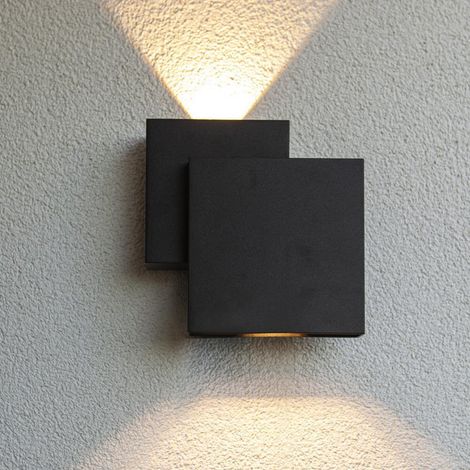 Rialto Mattschwarze LED 21W 3000K IP44 Außenwandleuchte (1/5)
