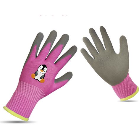 2 paires de gants de jardinage pour enfants à motifs de dessins animés, résistants à l'usure et aux déchirures, adaptés au roller et au patinage à roulettes. (1/5)