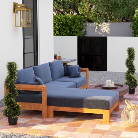 Albero di cedro artificiale 18x18x90 cm, per interni ed esterni, vaso incluso, plastica verde (1/5)