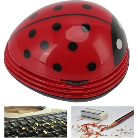 Mini aspirapolvere da tavolo, mini aspirapolvere a forma di coccinella per la pulizia della polvere da tavolo (1/4)