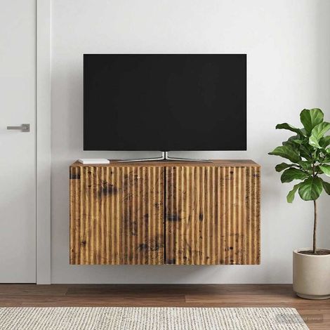 Wandmontierter TV-Schrank Altholz 59,5 x 31 x 30 cm (1/5)