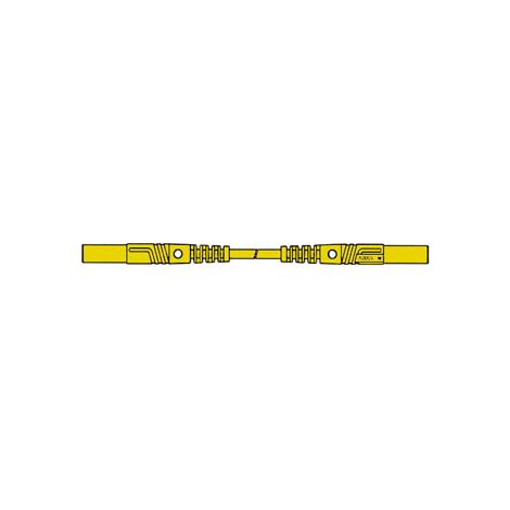 Cavo di misura stampato ad iniezione protetto da contatto 4mm 25cm giallo mlbgg sh 251 (1/3)