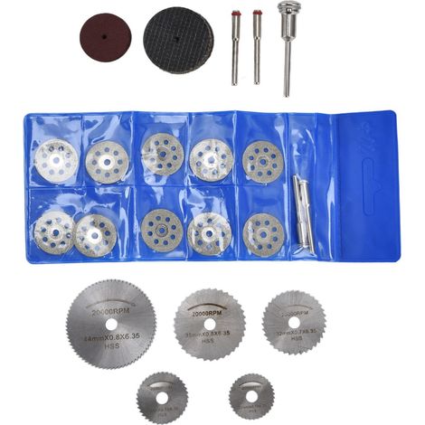 Kit de 40 disques de coupe HSS pour scie circulaire, disques de coupe en résine et disques diamantés (1/5)