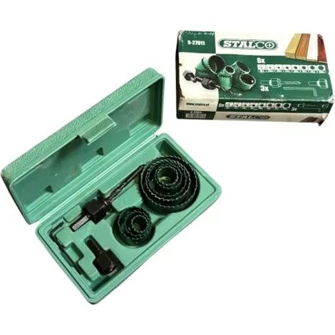 Coffret de scies-cloches à bois HCS 19 à 63 mm STALCO