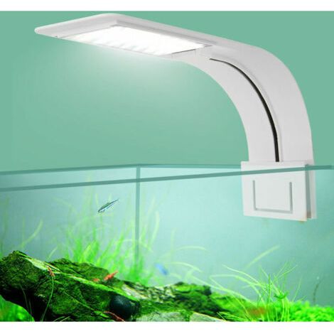 Lampe LED ultra-mince pour aquarium, lampe LED haute luminosité pour aquarium (coque noire X5 lumière blanche) (1/5)