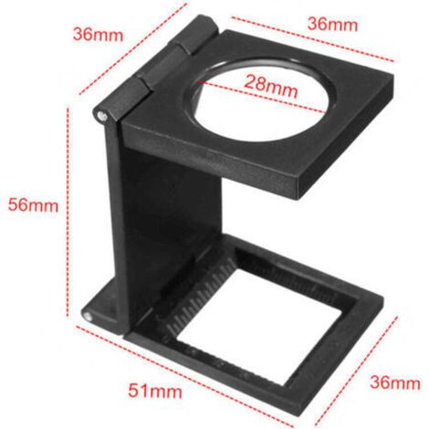 Loupe de table pliable 10x – Alliage de zinc et verre optique – Pour horlogerie, bijouterie, travaux de précision (1/5)