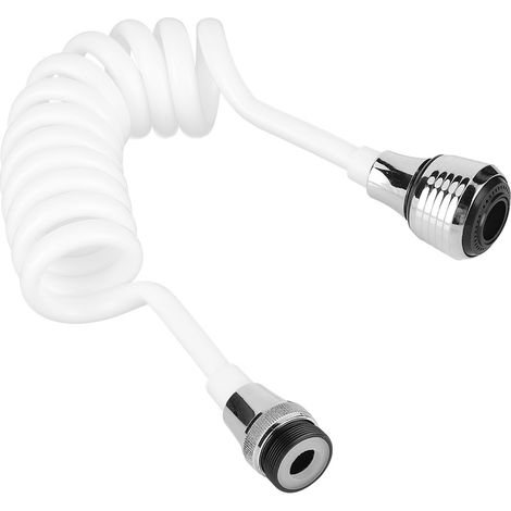 Robinet de cuisine domestique avec rallonge, tuyau long, portable et rétractable, robinet d'eau moussante blanc (1/5)