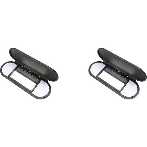 2 Pare-soleil de toit de voiture avec miroir de maquillage et couvercle de lampe pour BMW Mini F54 F55 F56 F60 2015-2020 Noir