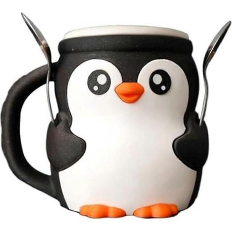 Porte-bière pingouin mignon avec emplacement pour cuillère - Bon (1/5)