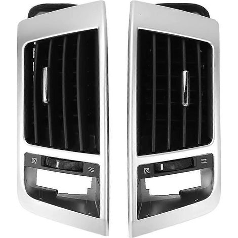 Lüftungsgitter für die Mittelkonsole des Armaturenbretts, passend für Toyota Land Cruiser LC200 (2008–2015), Silber (1/5)