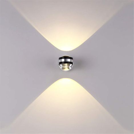 Applique Murale Intérieure LED 6W Lampe Décorative Moderne Créatif Original Éclairage Design Lumières Aluminium pour Chambre Maison Couloir Salon Blanc Chaud [Classe énergétique A++] - RWEclairage Ecl (1/4)