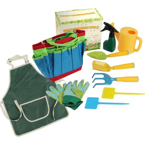 Ten Piece Children's Garden Tool Set, Great for the Next Generation of Gardeners, Teaching Garden Shovel, ABS Work Supplies (1/5)