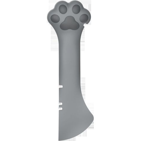 Abrefrascos con forma de gato, cuchara multifuncional para conservas de alimentos, incluye accesorios, color gris -Crezuo