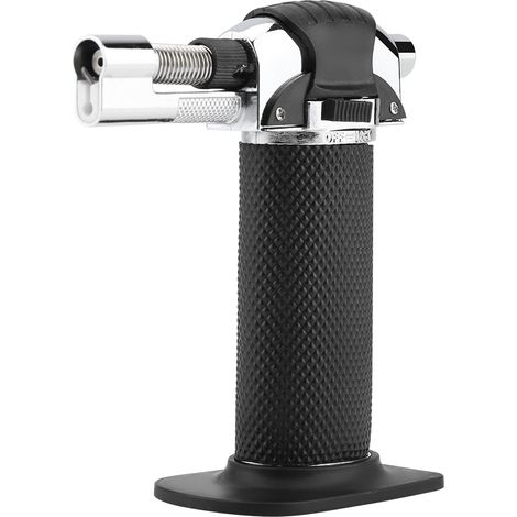 Briquet à gaz butane portable coupe-vent, brûleur à flamme, allume-feu pour barbecue et réchaud (1/5)