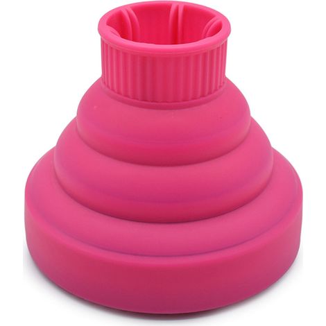 Diffuseur de Voyage Pliable pour Sèche-Cheveux en Silicone Rose Rouge Portable