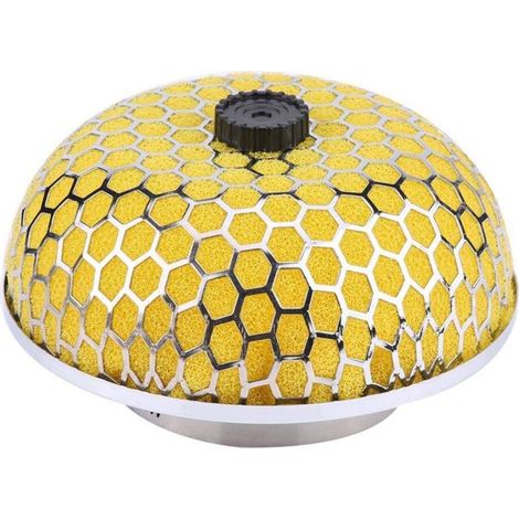 Keenso universal high-flow foam air filter, mushroom design, for air intake (yellow)