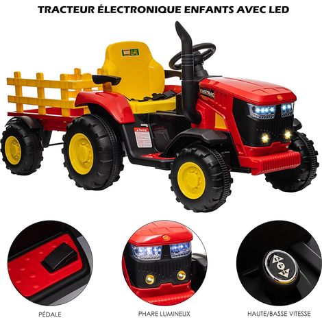 Lischwert Tracteur Électrique Enfant,Tracteur électrique Workers Avec Remorque12v Enfant Charge 50kg Tracteur A Pedales Avec Telecommandemusiquelumieres Ledklaxon Rouge Lischwert Tracteur Électrique Enfant,Tracteur électrique Workers Avec Remorque12v Enfant Charge 50kg Tracteur A Pedales Avec Telecommandemusiquelumieres Ledklaxon Rouge