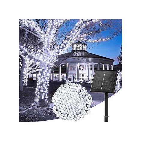 Luci decorative a energia solare - lunghe 20 metri con 200 LED, alimentazione solare, 8 modalità di illuminazione (1/5)