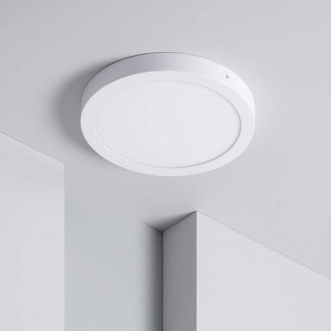 ORION91oficial® - Plafón LED redondo Blanco Superficie, 24w 1900lm, Ø295 , Luz Blanco Neutro 5000k, Aluminio, Ángulo 120º - Cocina, Salón, Oficina, Garaje - spaziOrion91
