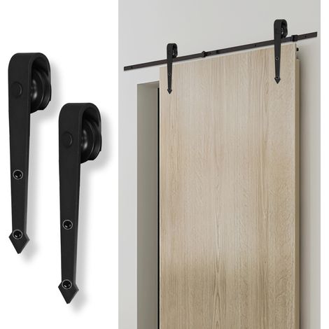 Sistema di porte scorrevoli Arrow 183cm Porta scorrevole Binario a rulli Hardware Porta di legno Accessori per porte (1/5)