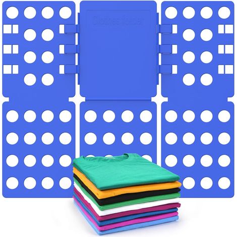 Faltbrett für T-Shirts, Faltbrett für Hemden, Kleidung, Faltbretter aus robustem Kunststoff, Blau, 56 x 68 cm