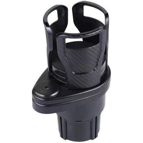 Porte-Gobelet de Voiture 2 en 1,Porte Boisson,Support Réglable pour Voiture,Rotation à 360 degrés,Porte gobelet voiture pour la plupart des voitures- Noir (1/4)