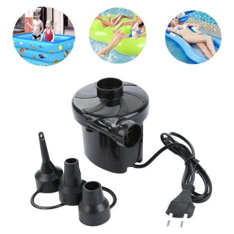 Pompe Électrique, Pompe à Air Électrique, Gonflage et Dégonflage Pompe Électrique avec 3 Buses pour Matelas Gonflable, Camping, Coussin Gonflable, Lit, Bateau, Anneau de Natation (1/5)