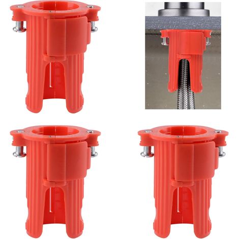 pezzi di dadi di fissaggio per rubinetto, dadi di bloccaggio in plastica per acqua calda e fredda a serraggio rapido e rilascio, accessorio per doppio raccordo per tubo per cucina e bagno