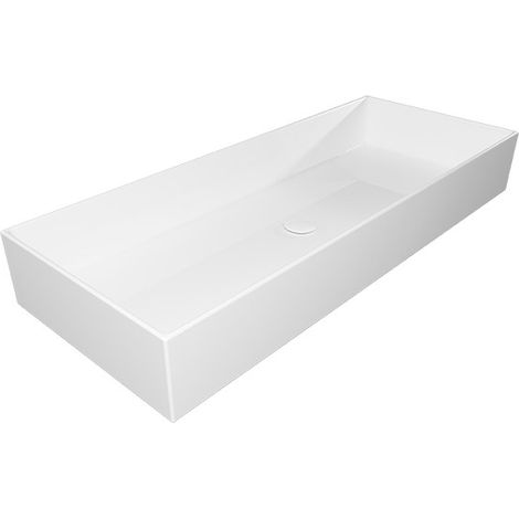 Lavabo Zenith appoggio 100x40 in ceramica bianco lucido di