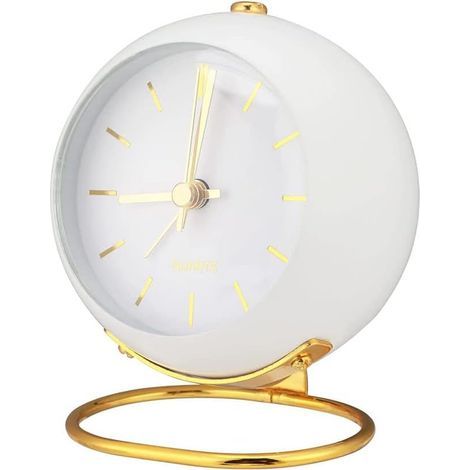 Réveil analogique avec lumières, petit réveil rétro silencieux (1/4)