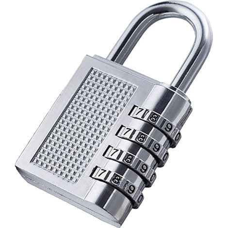 Cadenas à Combinaison 4 Digit,Numero Code,Serrure Combinée,Serrure pour Gymnase, école, Portail, Hangar, Garage, Rangement, Casiers Bagages et Boîte Outils - (1/5)