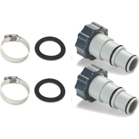 2 Adaptateurs Tuyau Piscine Ø 32 et 38 mm, Raccord pour Pompe Piscine Intex (1/5)