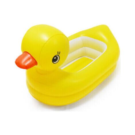 Baignoire gonflable pour bébé en forme de canard, portable, pour nourrissons et jeunes enfants, mini-piscine gonflable avec douche intégrée, pour garçons et filles. (1/4)