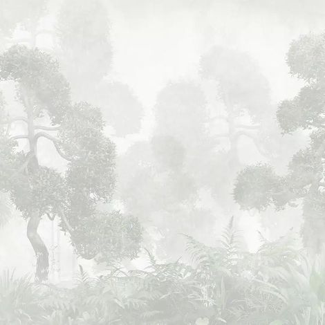 papier peint panoramique paysage boisé gris clair - Sanders & Sanders (1/5)