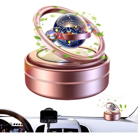 Désodorisants solaires pour voiture, diffuseur d'huiles essentielles rotatif à énergie solaire Purificateur d'air et décoration pour la maison et la voiture, pour toute la famille (1/5)