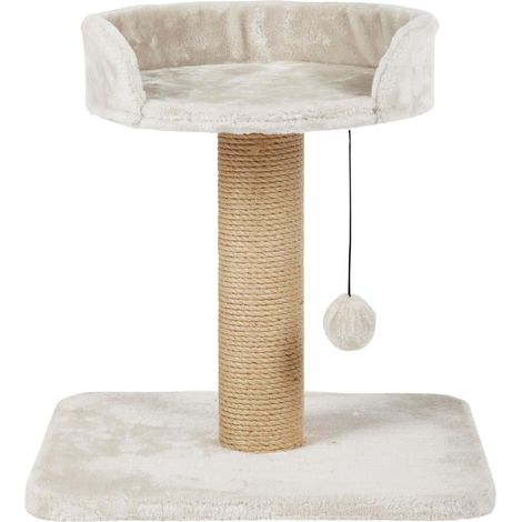 Petit Arbre à Chat Compact Mica avec Balle – Gris Clair – 46 cm (1/5)