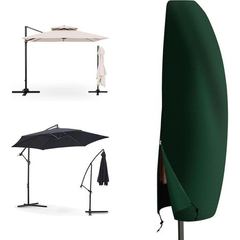 Sonnenschirmhülle Polyethylen Reißverschluss 265x40 70 50cm Pe Green (1/5)