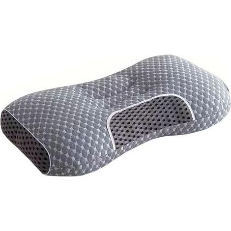 Oreiller Ergomique 3D Cervical en Côtelé - Confort et Soutien Optimal pour la Nuque et les Épaules, Toutes Positions de Sommeil (Adulte, Santé du Sommeil) (1/2)