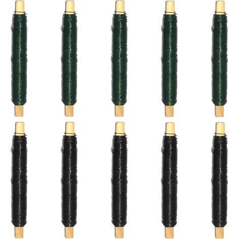 10 Pièces Fil de Fer Fleuriste, Fil de Fer Vert pour Fleurs et Plantes Fil Floral pour L'artisanat Compositions Fixer Plantes et Fleurs DIY Souple Loisir Creatif (1/5)