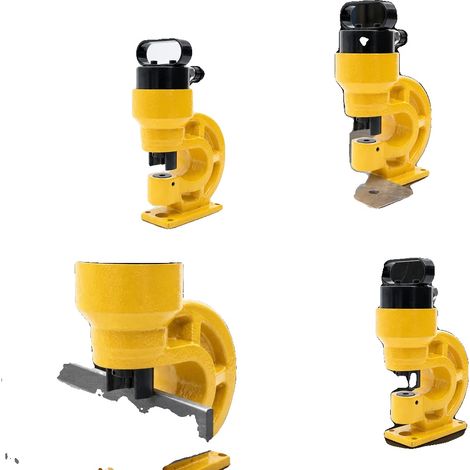 Herramienta de perforación hidráulica, presión de perforación de 31T, profundidad de garganta de 95 mm, 4 matrices de perforación, material de acero, diseño portátil. (1/5)