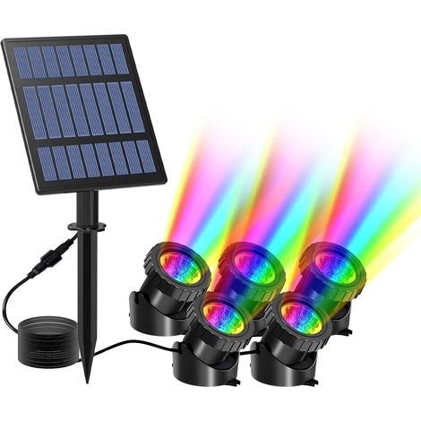 Unterwasser-LED-Leuchte, 30 LEDs, Poolbeleuchtung mit 2 Modi, mehrfarbige Unterwasserlampen, IP68 wasserdichte Unterwasser-Dekorationsleuchten für Springbrunnen, Aquarien, Schwimmbäder, Gärten (5 Stüc