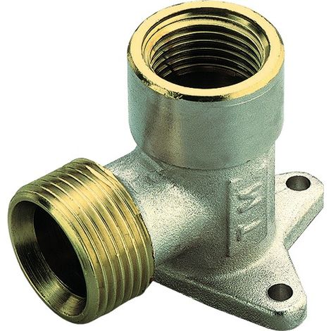 RACCORDO CURVO FEMMINA FLANGIATO IN OTTONE GIALLO MODELLO WATERBLOCK-GN 1/2   TIEMME RACCORDERIE SPA