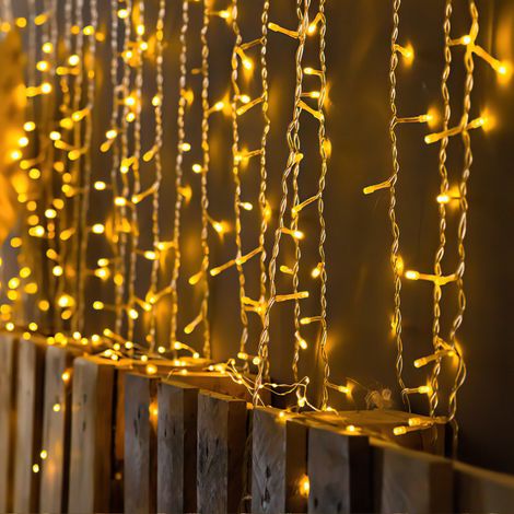 SWANEW Catena luminosa LED 10m 100 LED Decorazione Natalizia – 8 Modalità di Illuminazione per Decorazione Giardino Bianco Caldo (1/5)