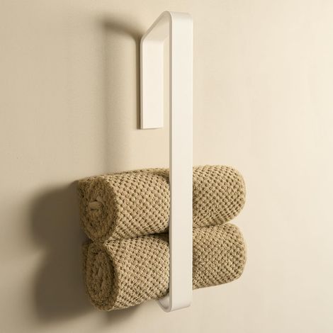 Design Hambourg Porte-Serviettes pour invités Blanc adhésif (1/5)