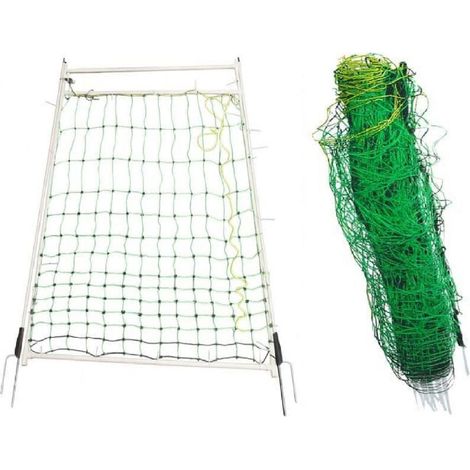 Electric Fence Poultry Netting & Gate 1.05M x 50M (Electrified Chicken Fencing Net Mesh)