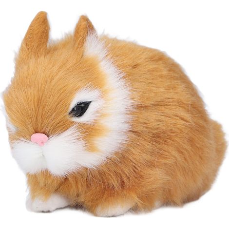 Lapin miniature en peluche, doux et confortable, pour la décoration de table
